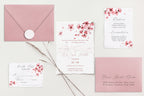 Sakura Deckle Edge Wedding Invitations