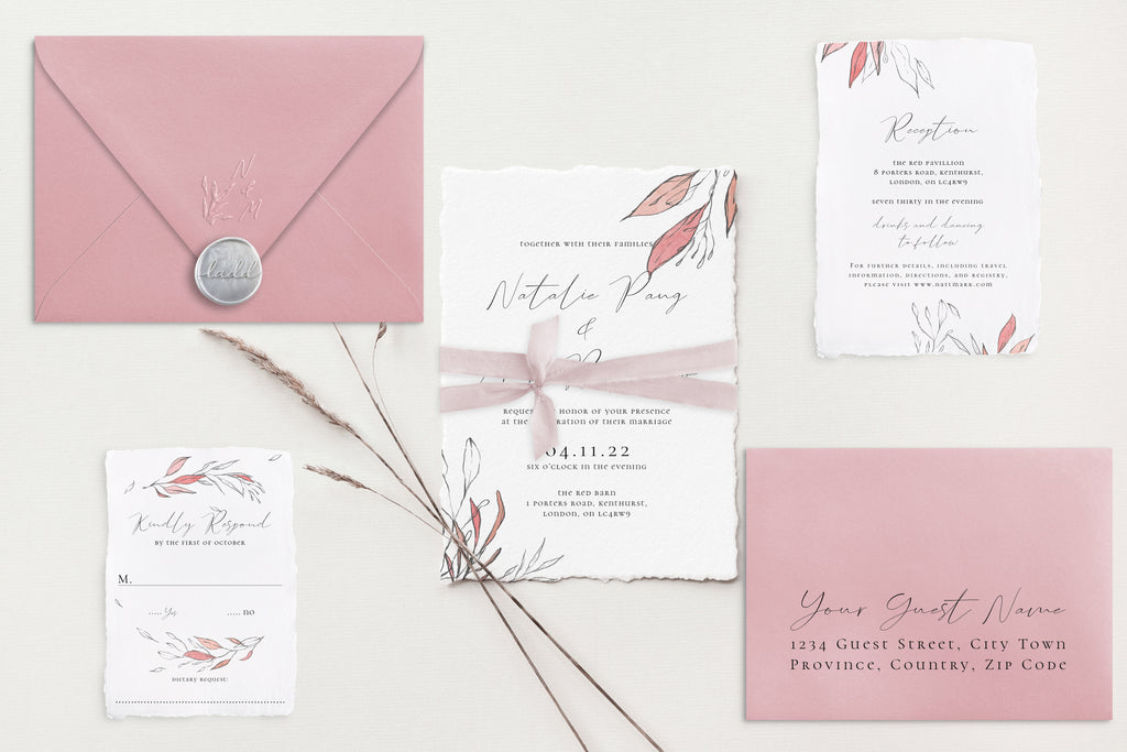 Natalie Deckle Edge Wedding Invitations