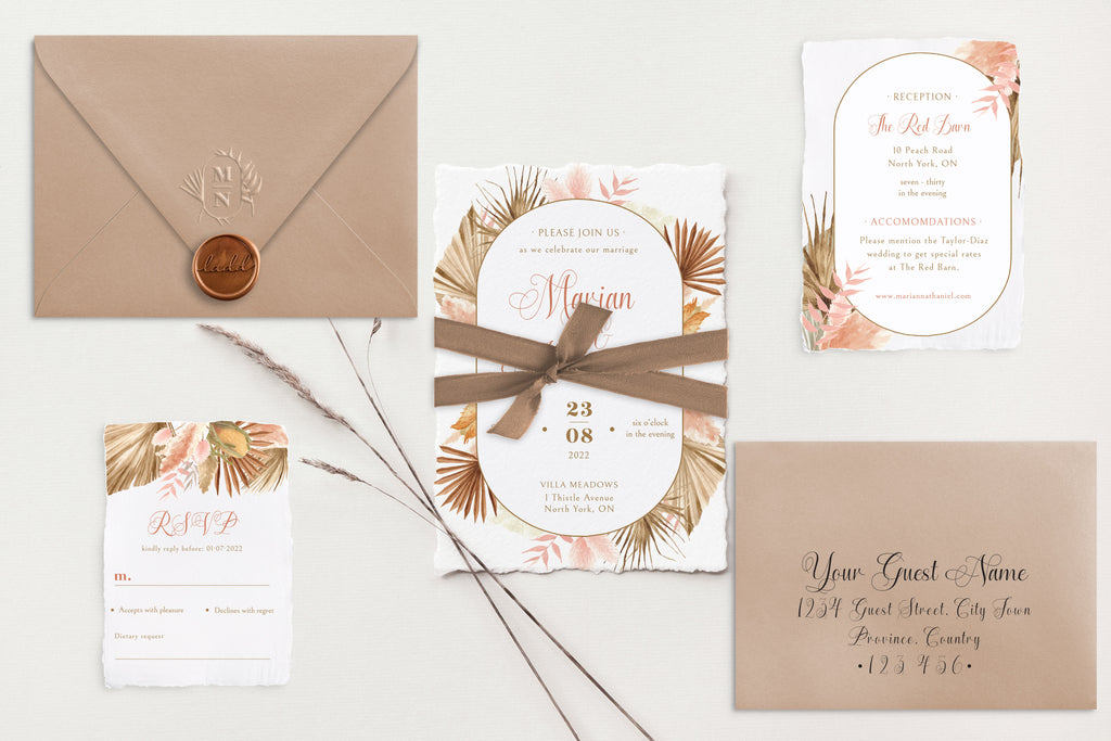 Marian Deckle Edge Wedding Invitations
