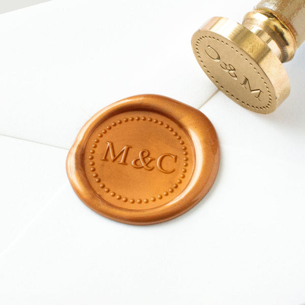 Personal Initial Seals with Wax-Letter W