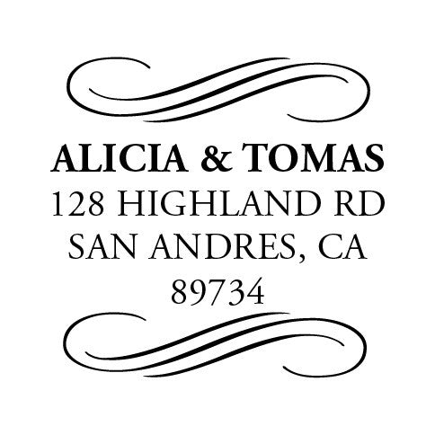 Swirls Return Address Embosser