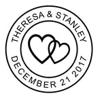 two hearts wedding embosser