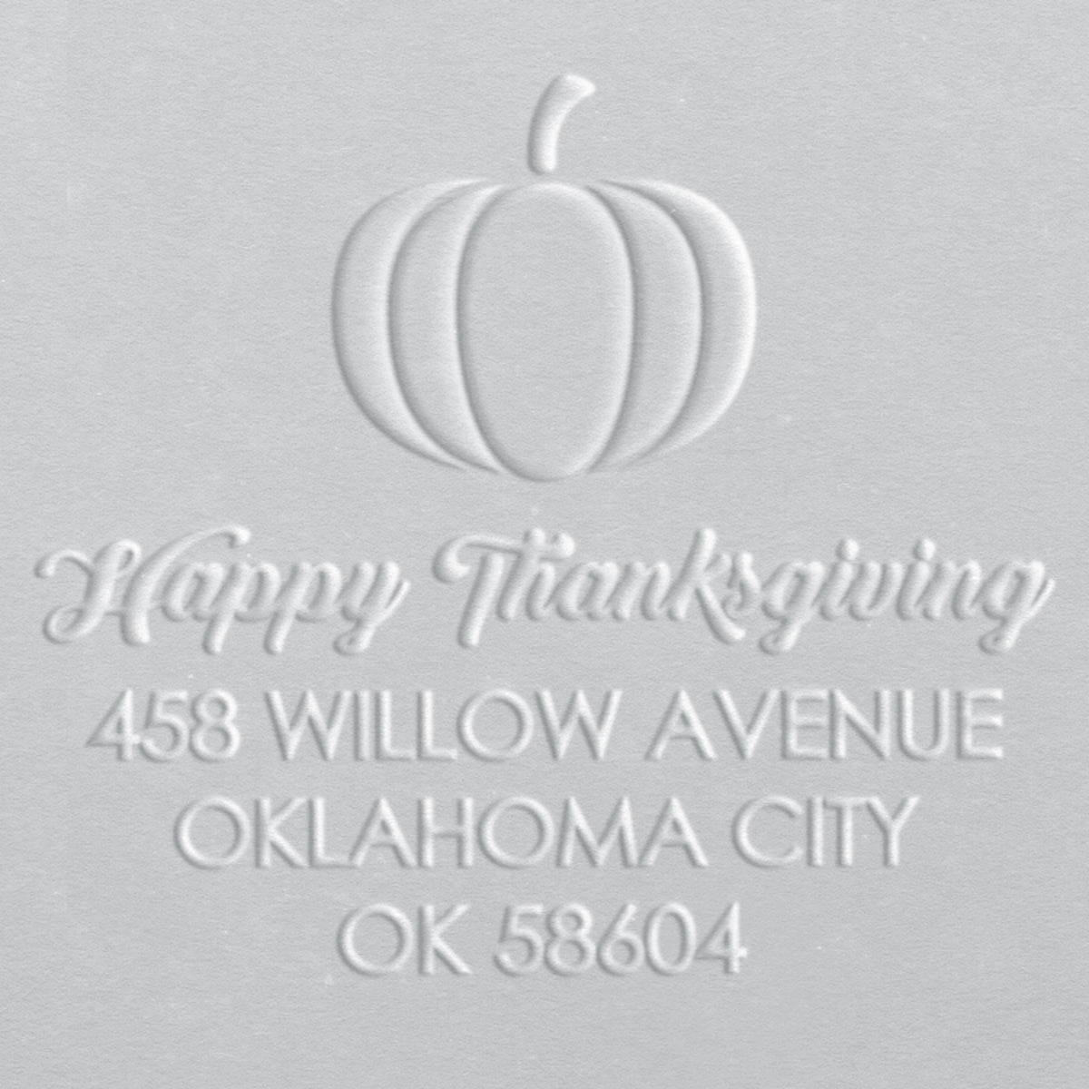 Address Embosser - Pumpkin Thanksgiving