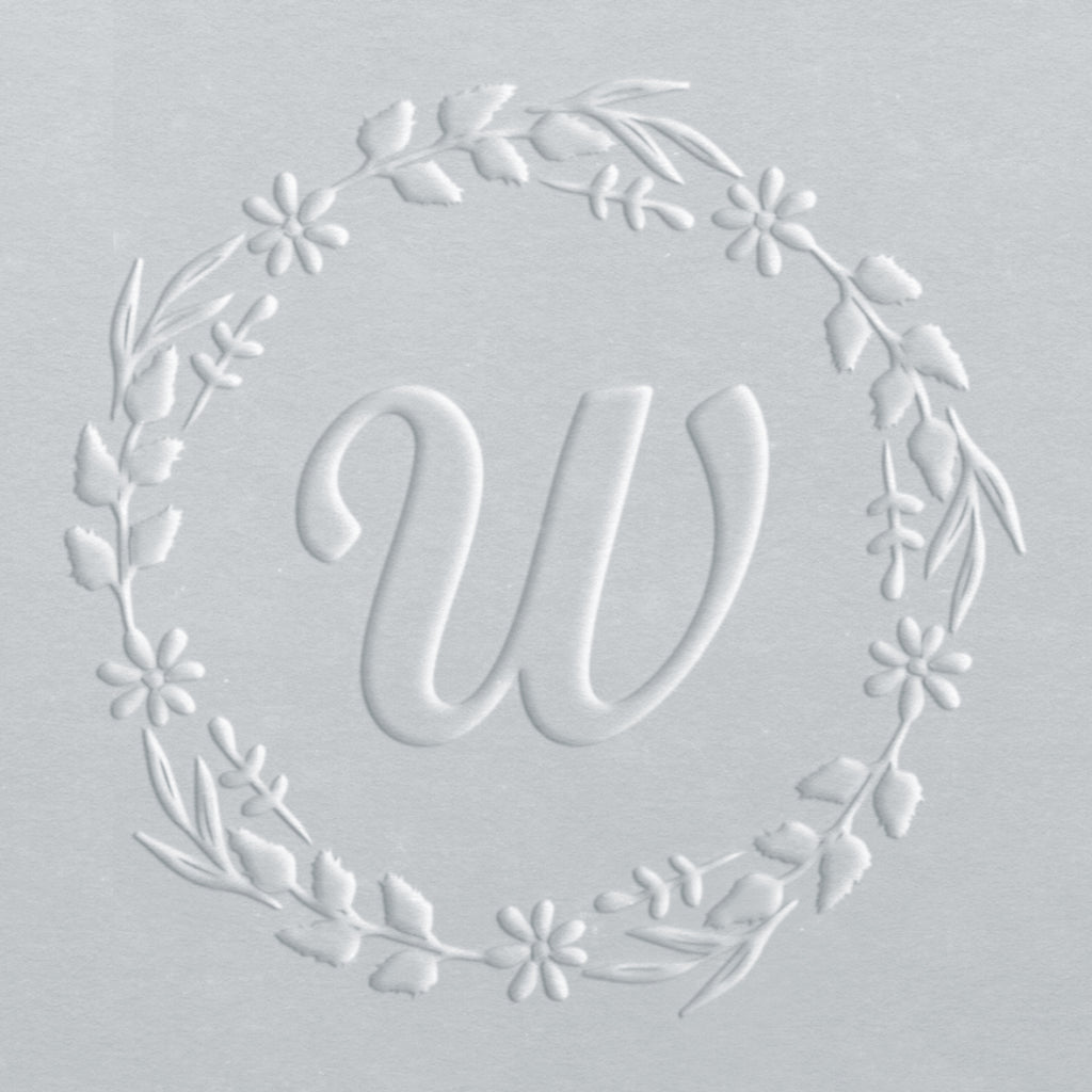 Embosser - Bold Initial Wreath