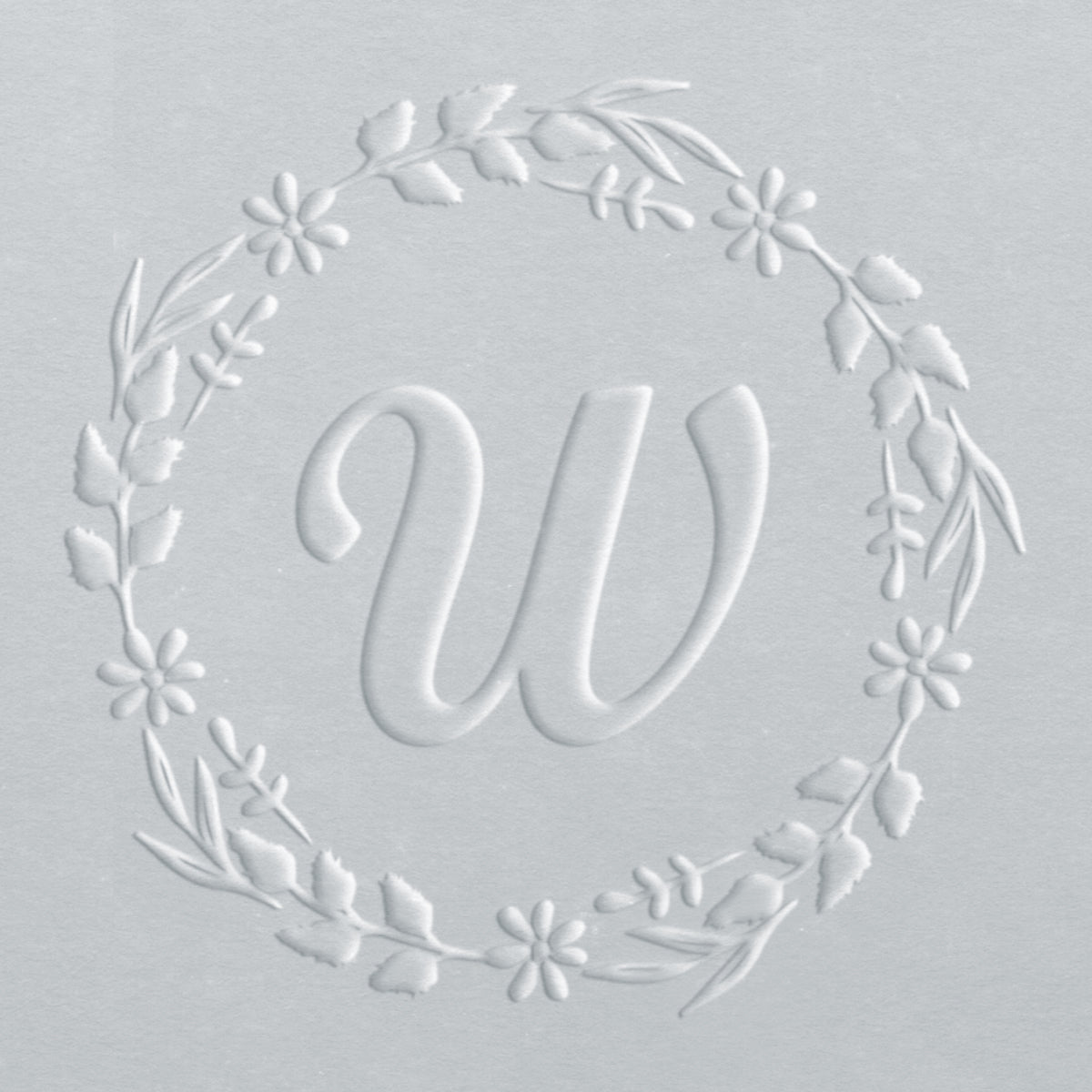 Embosser - Bold Initial Wreath
