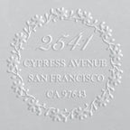Address Embosser - Floral Wreath