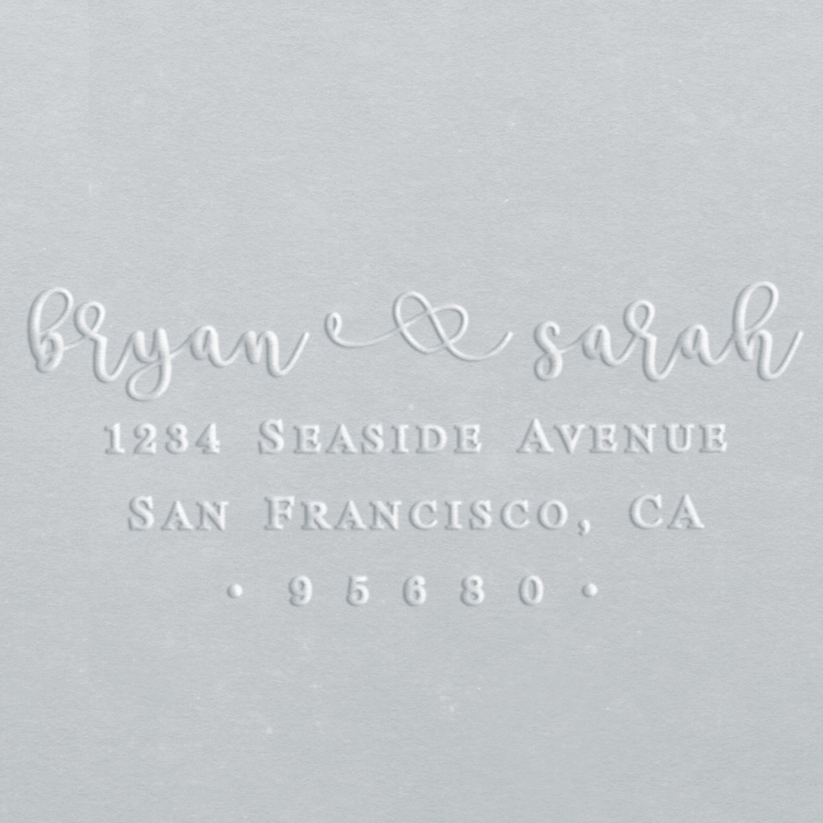 Address Embosser - Heart Sarah