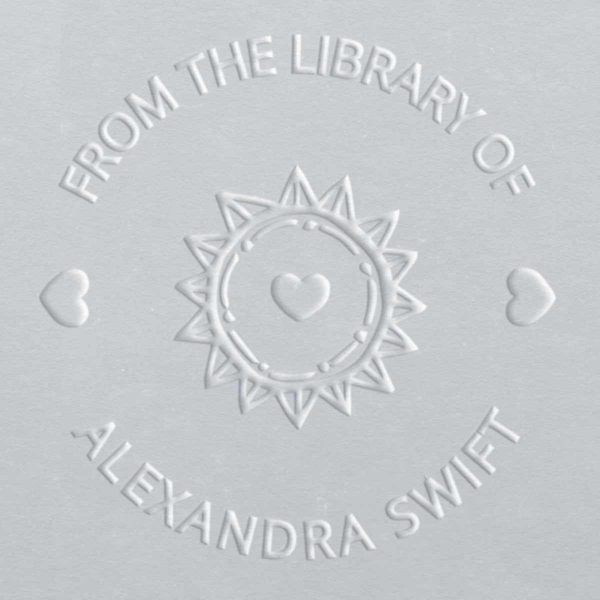 Book Embosser - Sun Heart