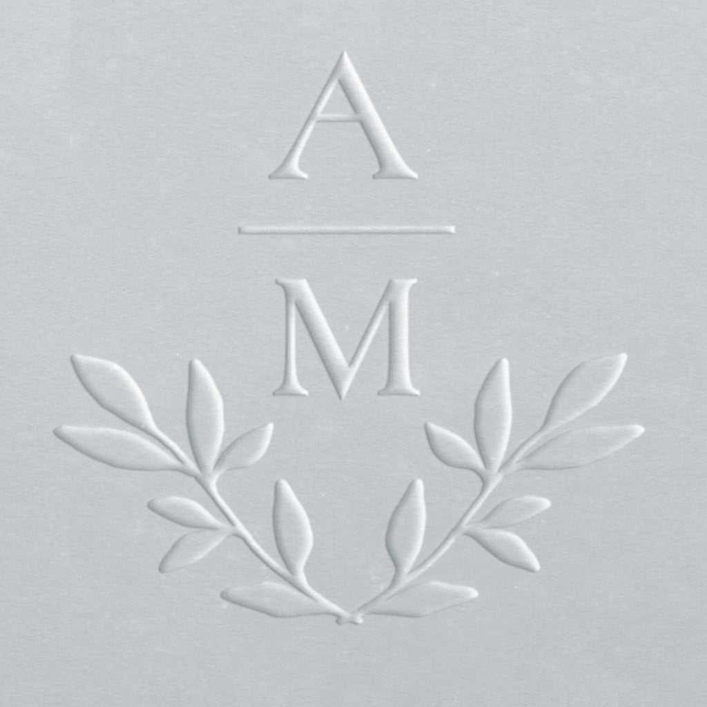 Embosser - Laurel Wreath Initials