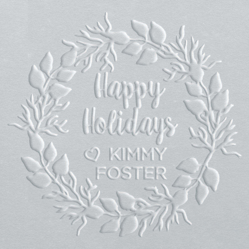 Embosser - Happy Holidays Wreath