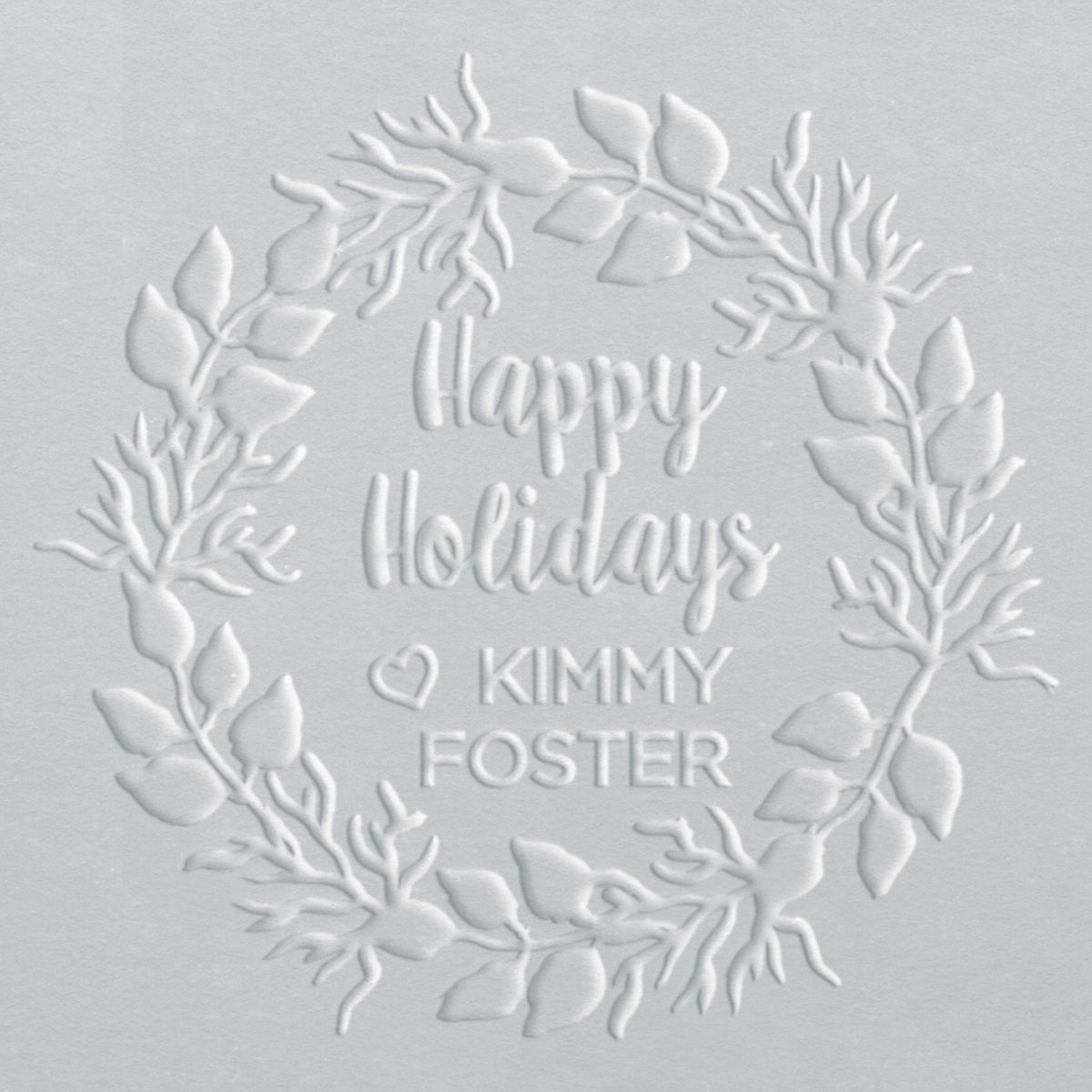 Embosser - Happy Holidays Wreath