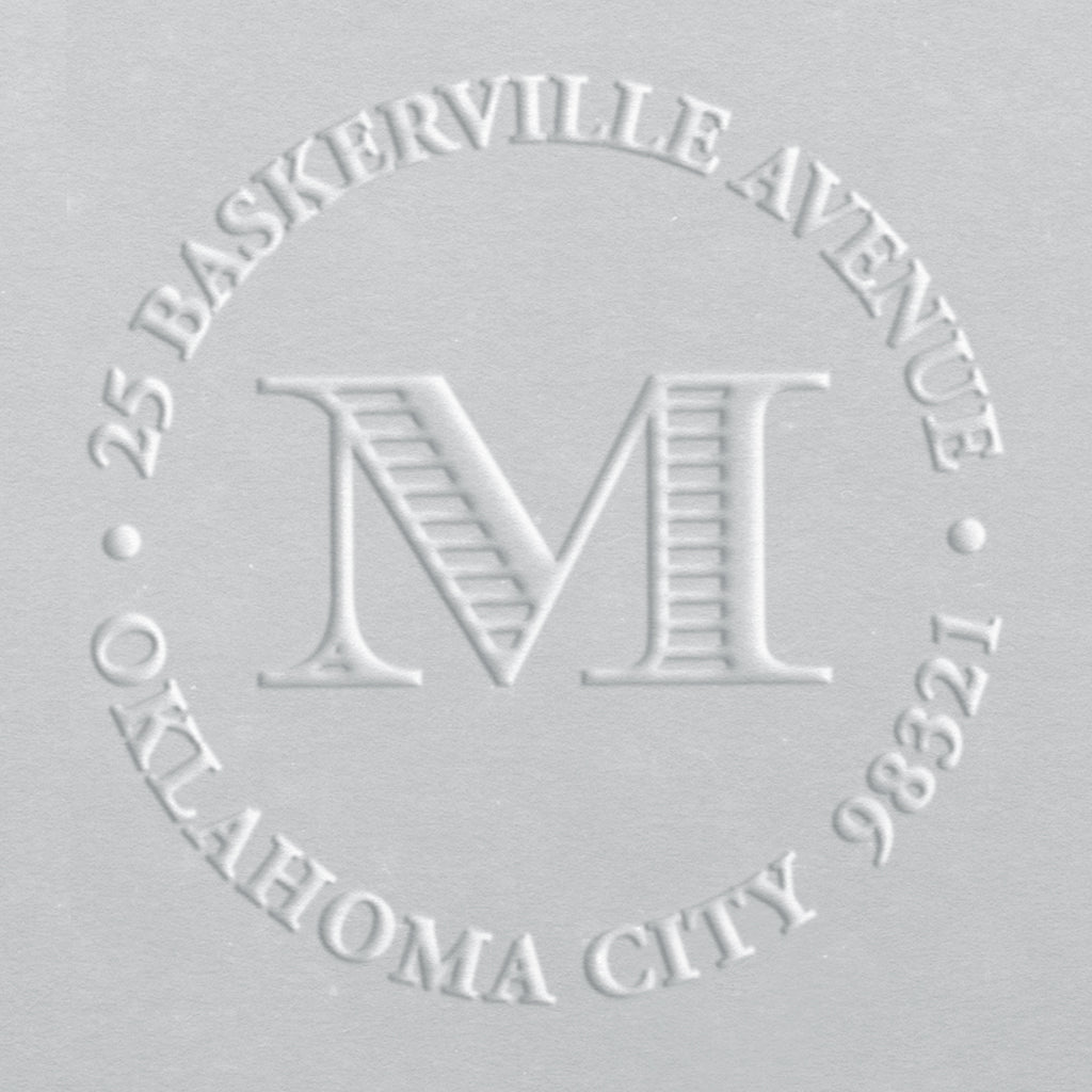 Address Embosser - Cool Ribbed Initial