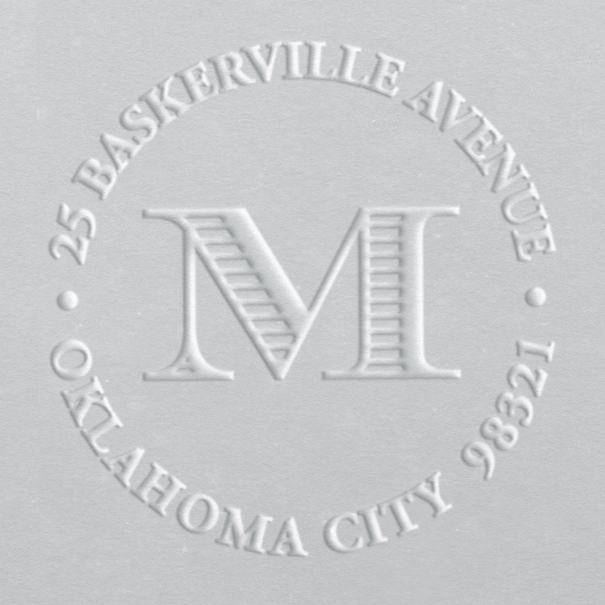 Address Embosser - Cool Ribbed Initial