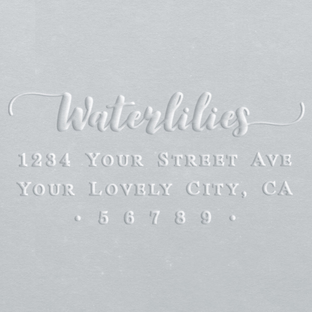 Address Embosser - Waterlilies