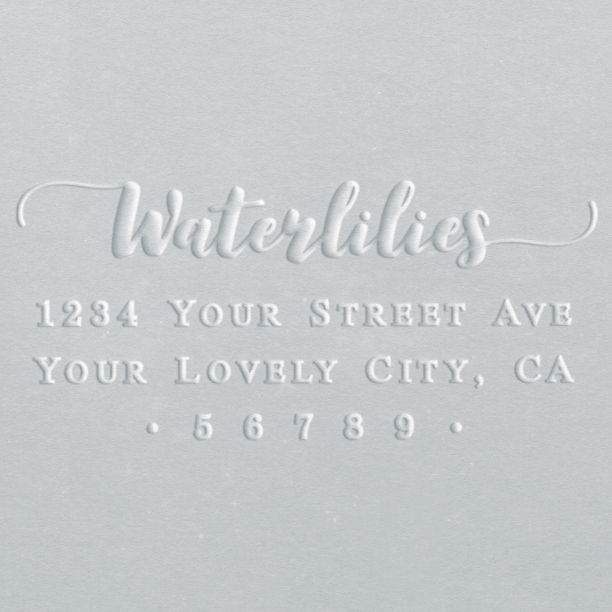Address Embosser - Waterlilies