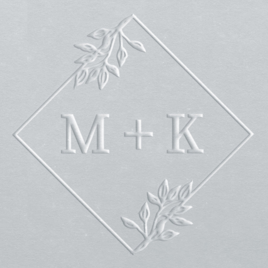 Embosser - Diamond Wreath Initials