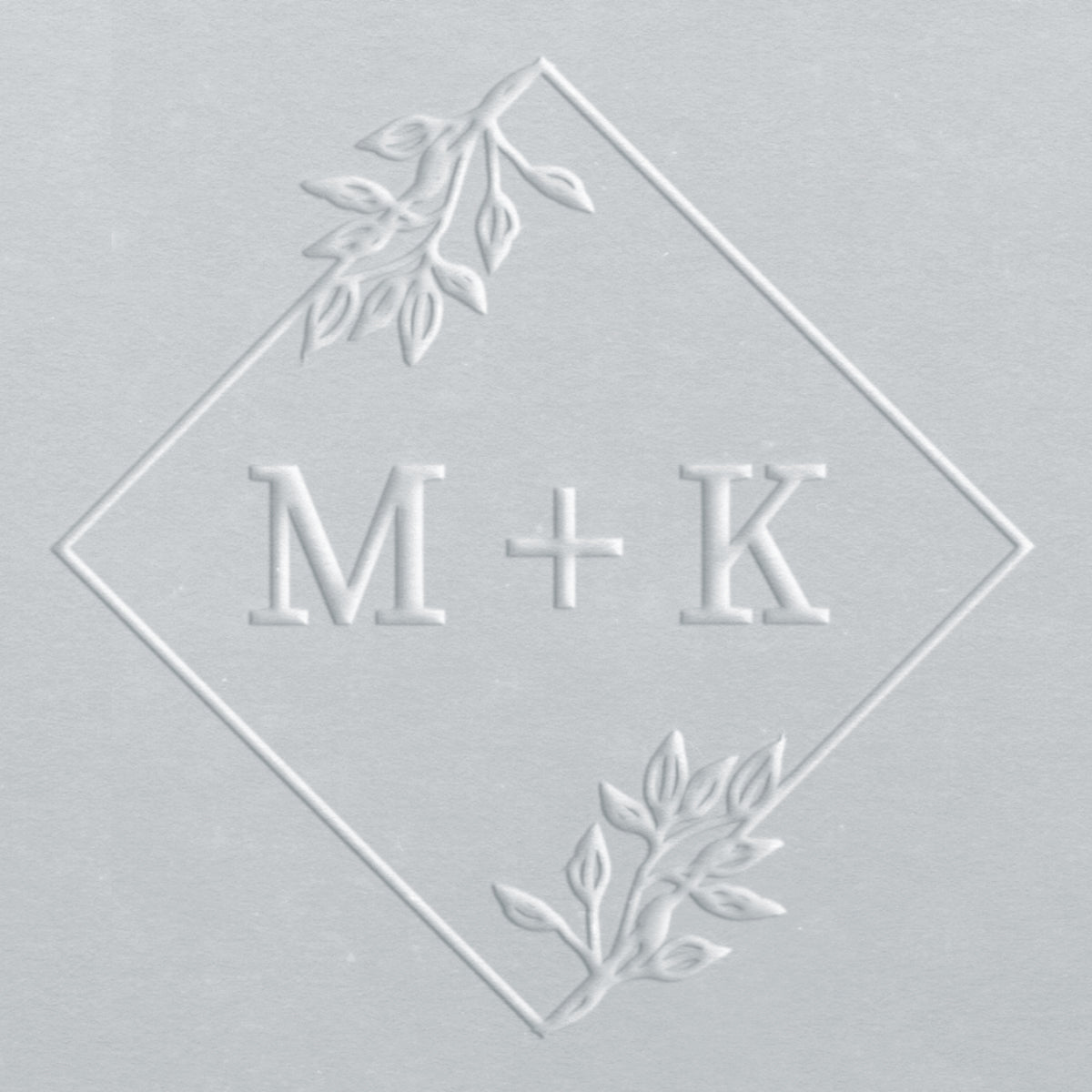 Embosser - Diamond Wreath Initials