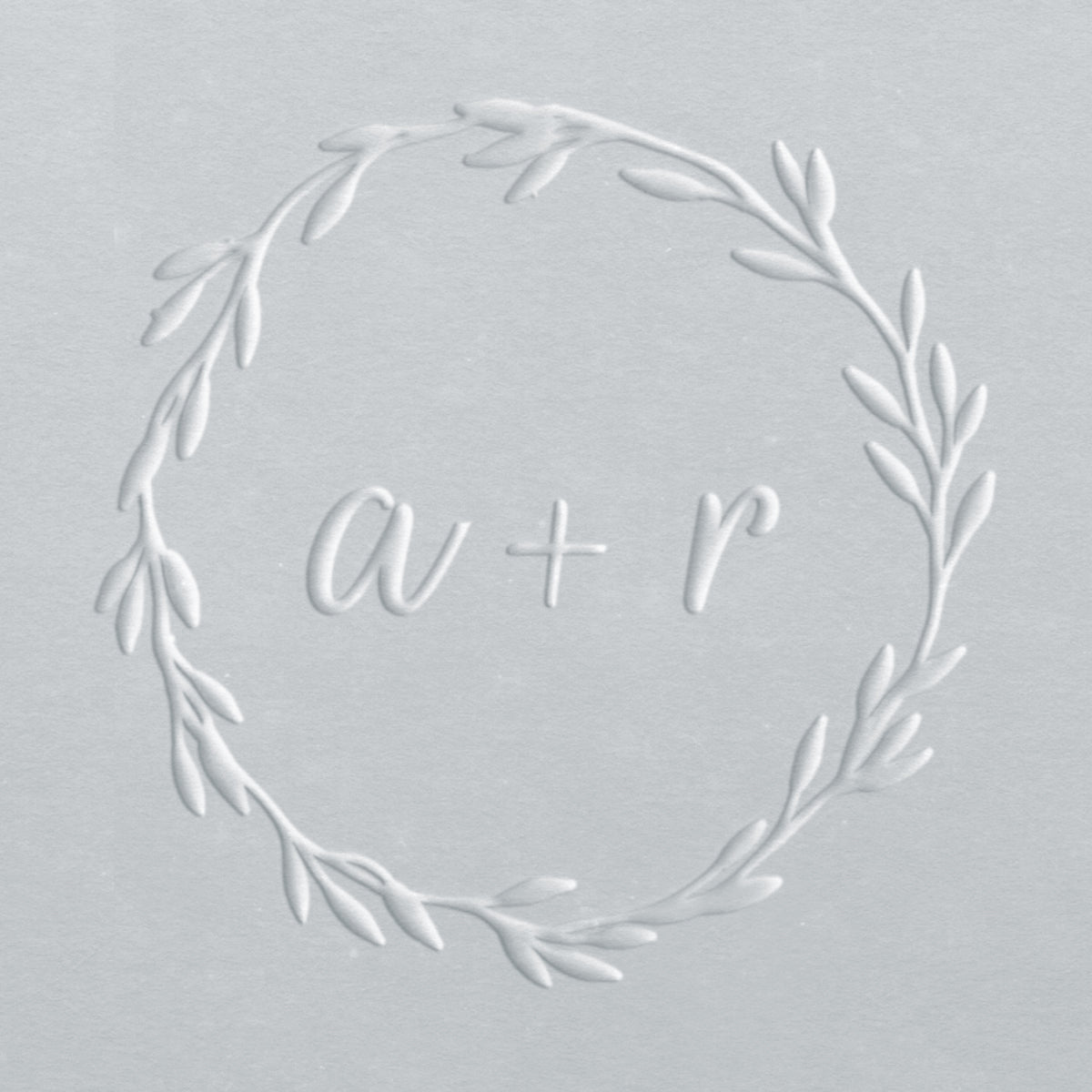 Embosser - Hand-drawn Wreath Initials