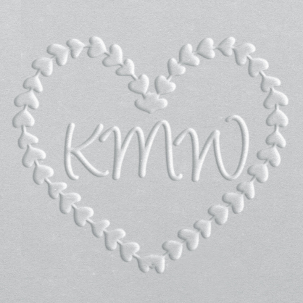 Embosser - Hearts Wreath Monogram
