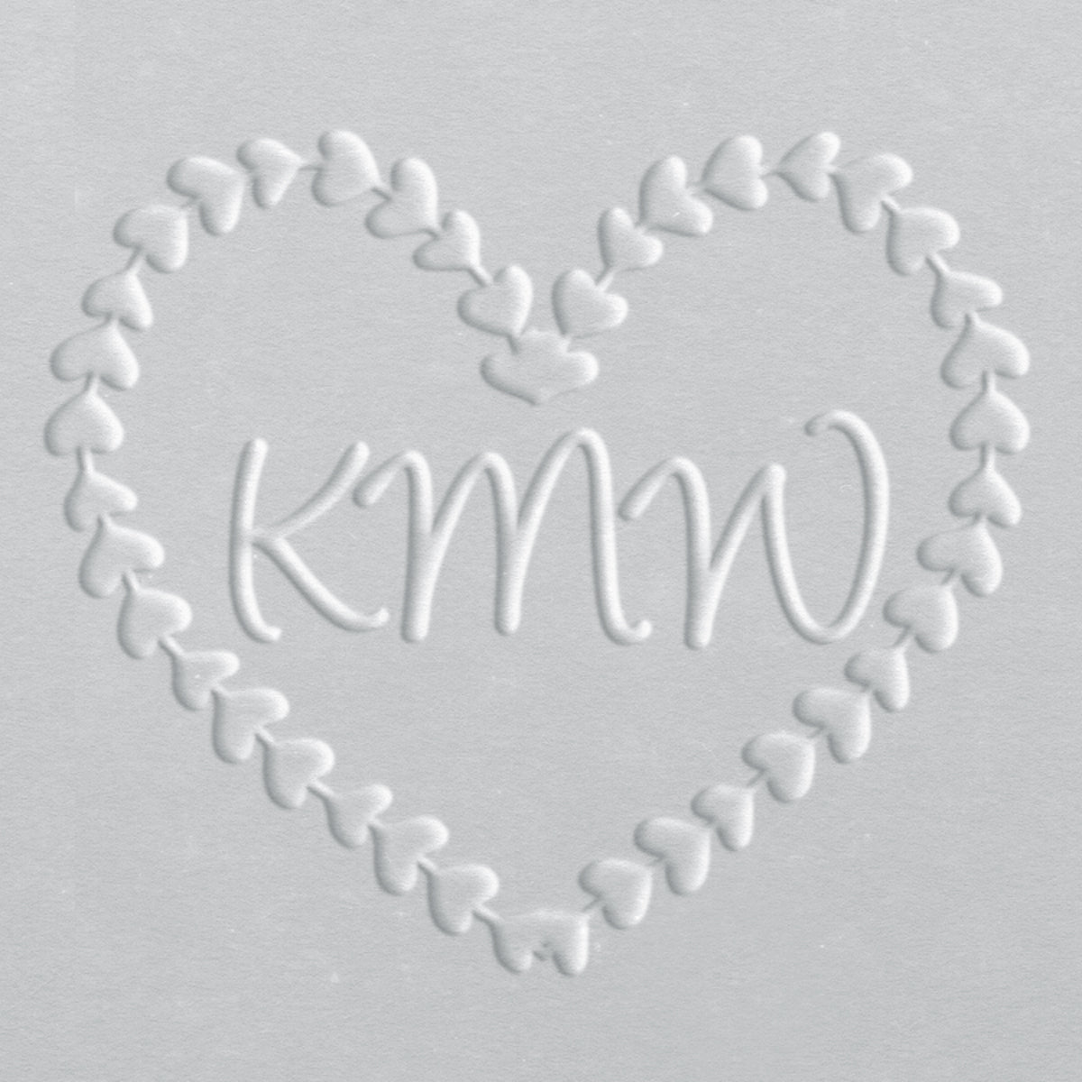 Embosser - Hearts Wreath Monogram