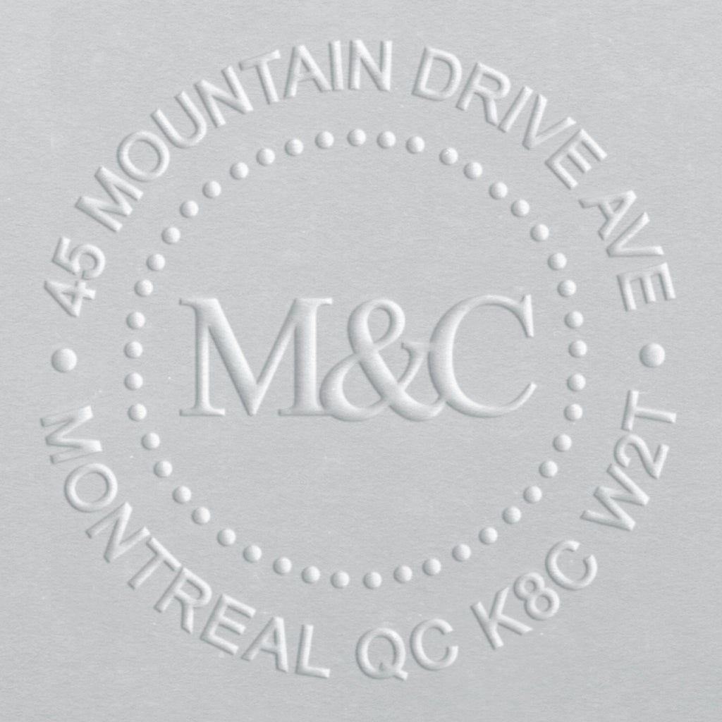 Address Embosser - Dotted Circle Monogram