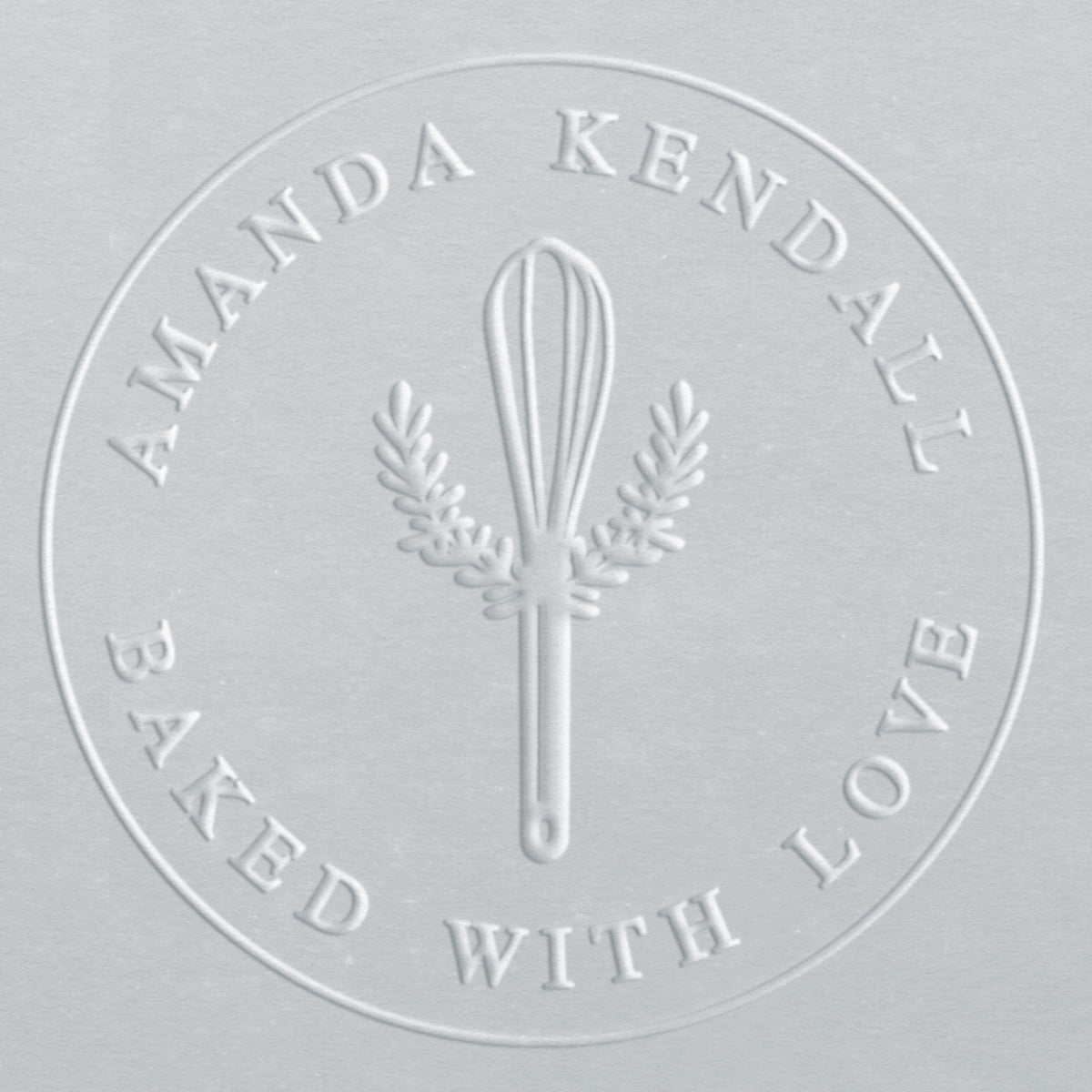 Embosser - Whisk with Laurel in Circle