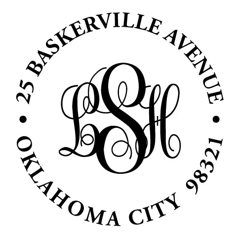 Address Embosser - Simple Classic Monogram