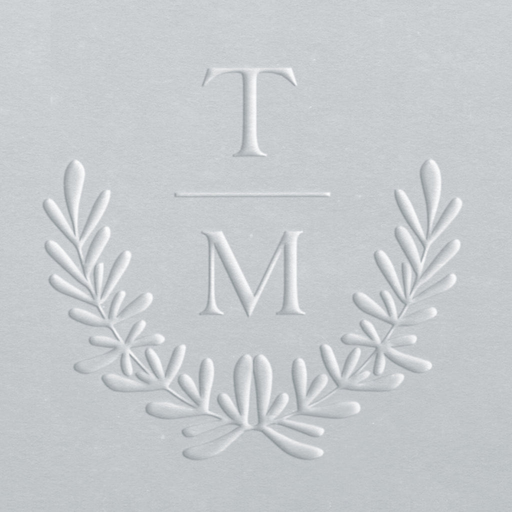 Embosser - Laurel Ribbon Initials