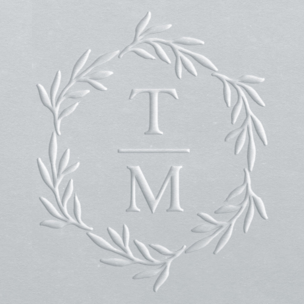 Embosser - Olive Wreath Initials