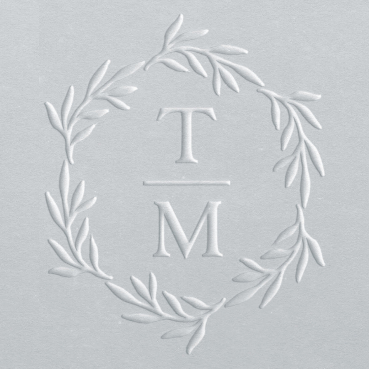 Embosser - Olive Wreath Initials