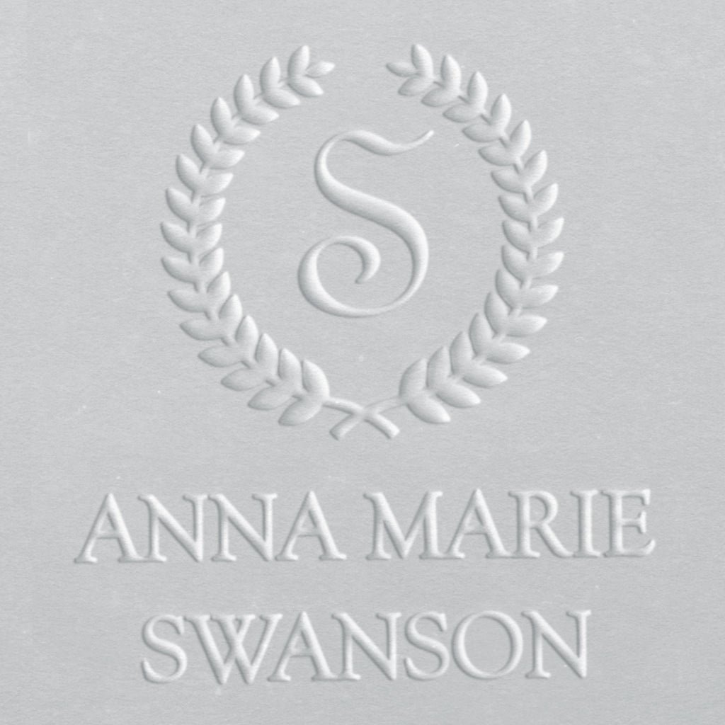 Embosser - Laurel Wreath Initial and Name