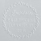 Address Embosser - Bourdain Wreath