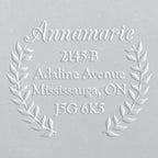 Address Embosser - Laurel Wreath Name