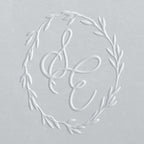 Embosser - Oval Wreath Initials