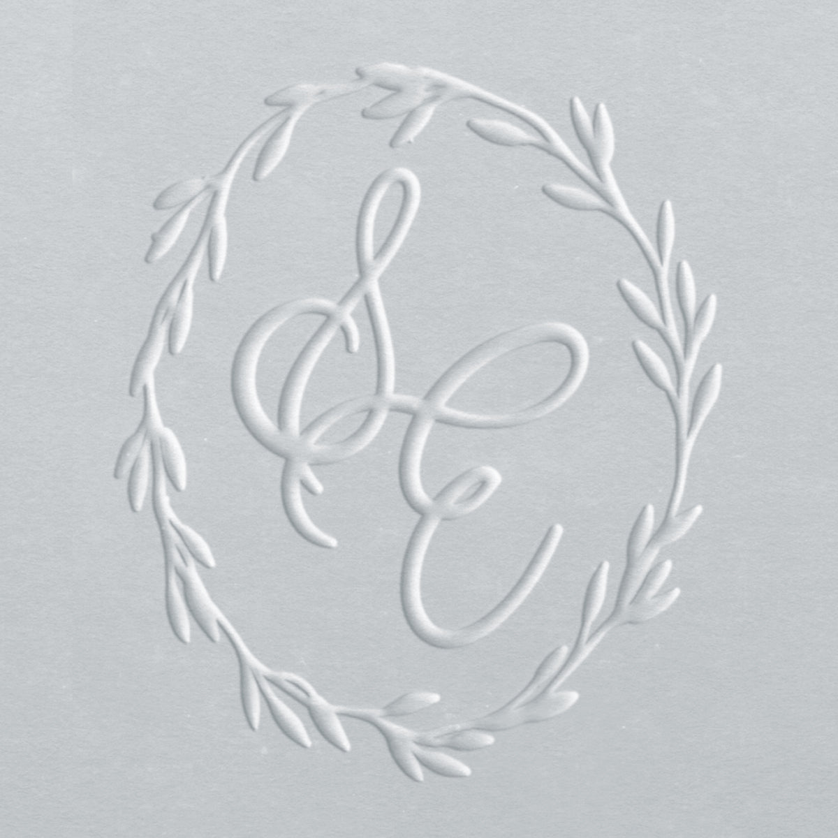 Embosser - Oval Wreath Initials