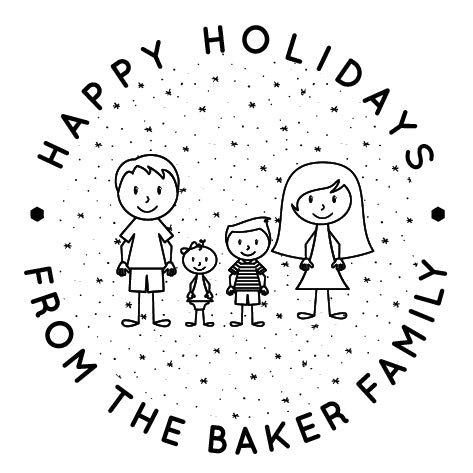 Stamp - Family Caricatures