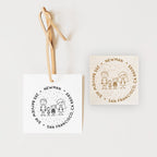 Stamp - Family Caricatures Address (with Snow)