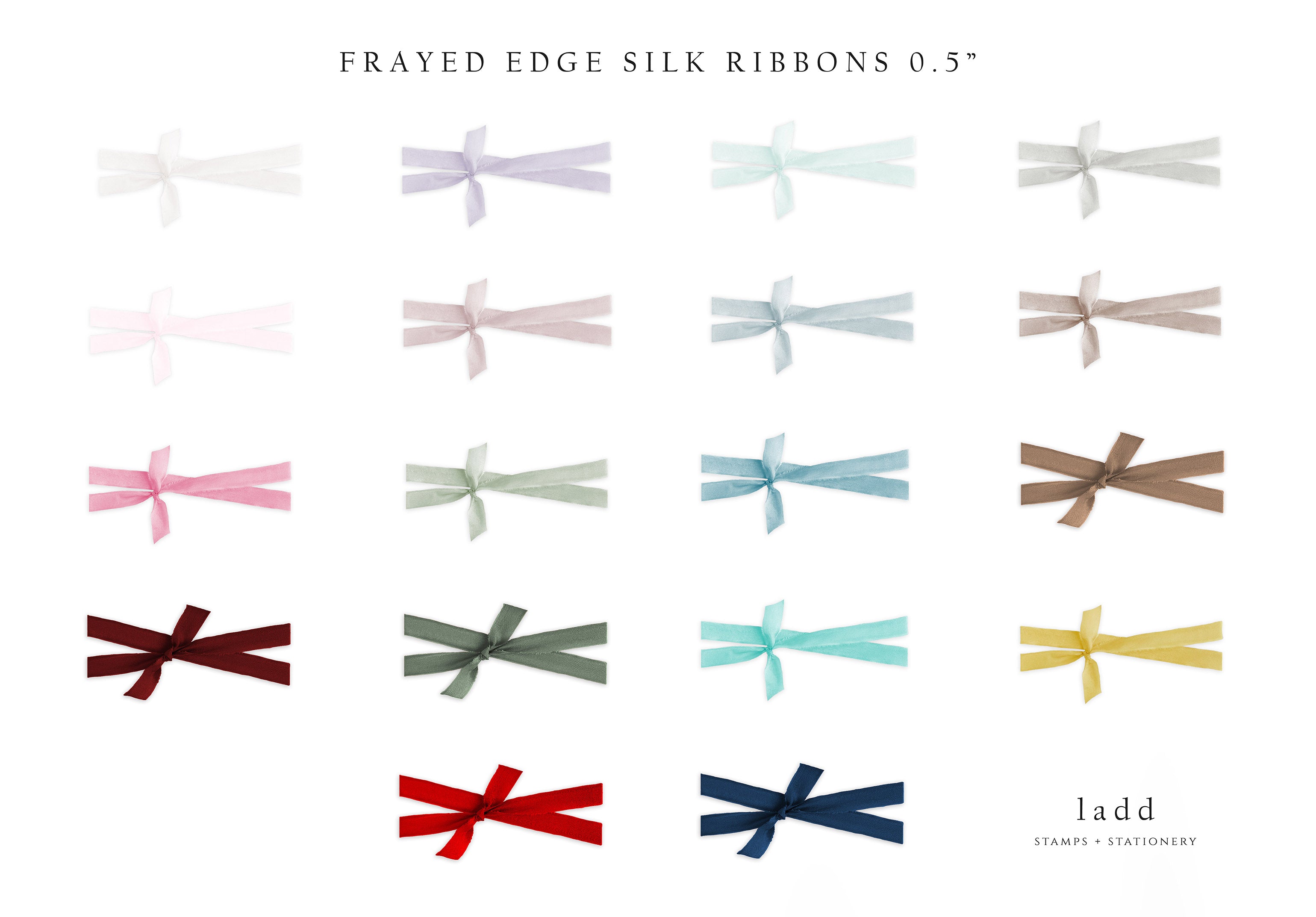 Frayed Edge Silk Crepe Ribbon 0.5"