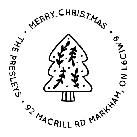 Stamp - Handdrawn Christmas Tree
