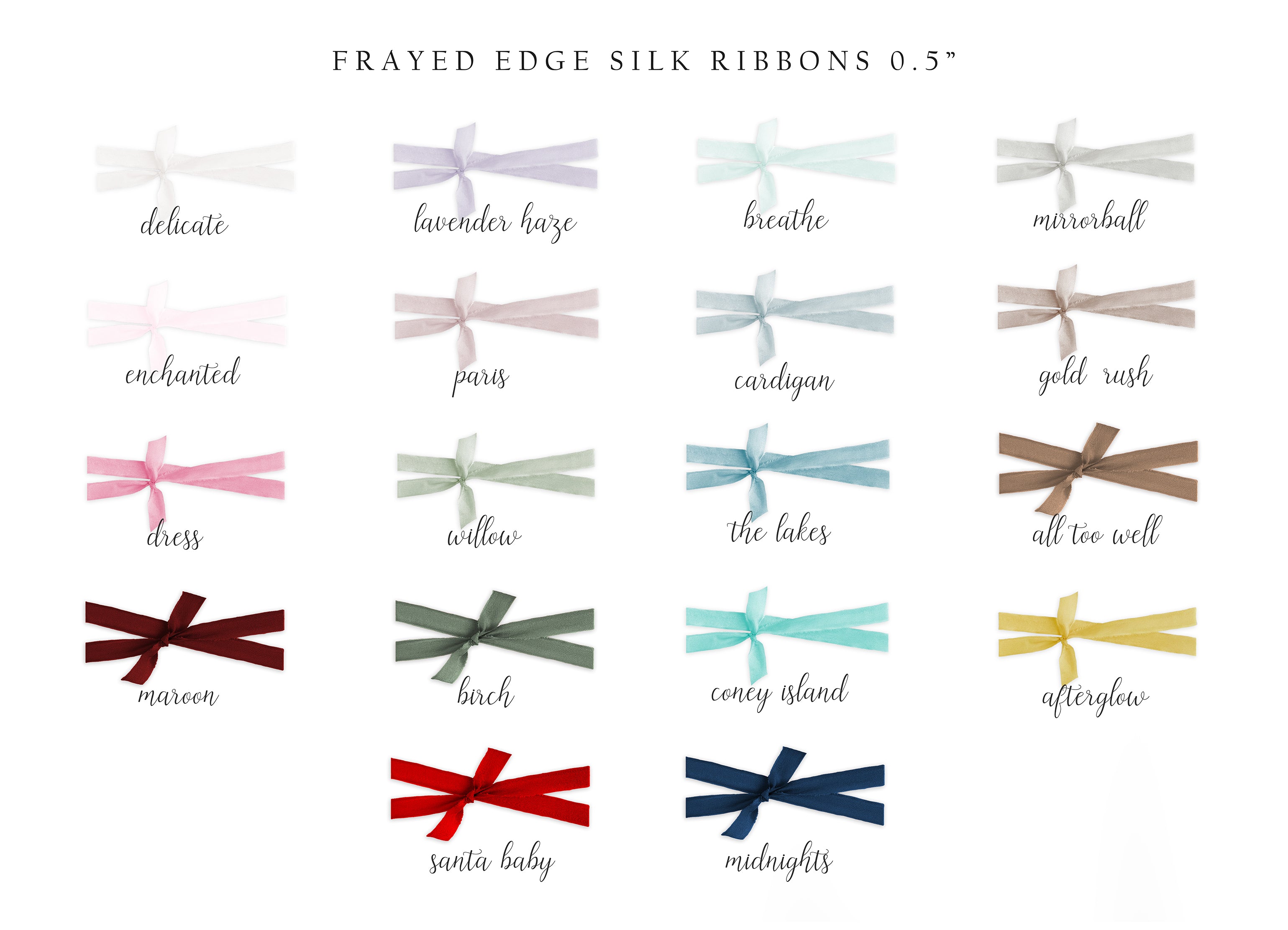 Frayed Edge Silk Crepe Ribbon 0.5"