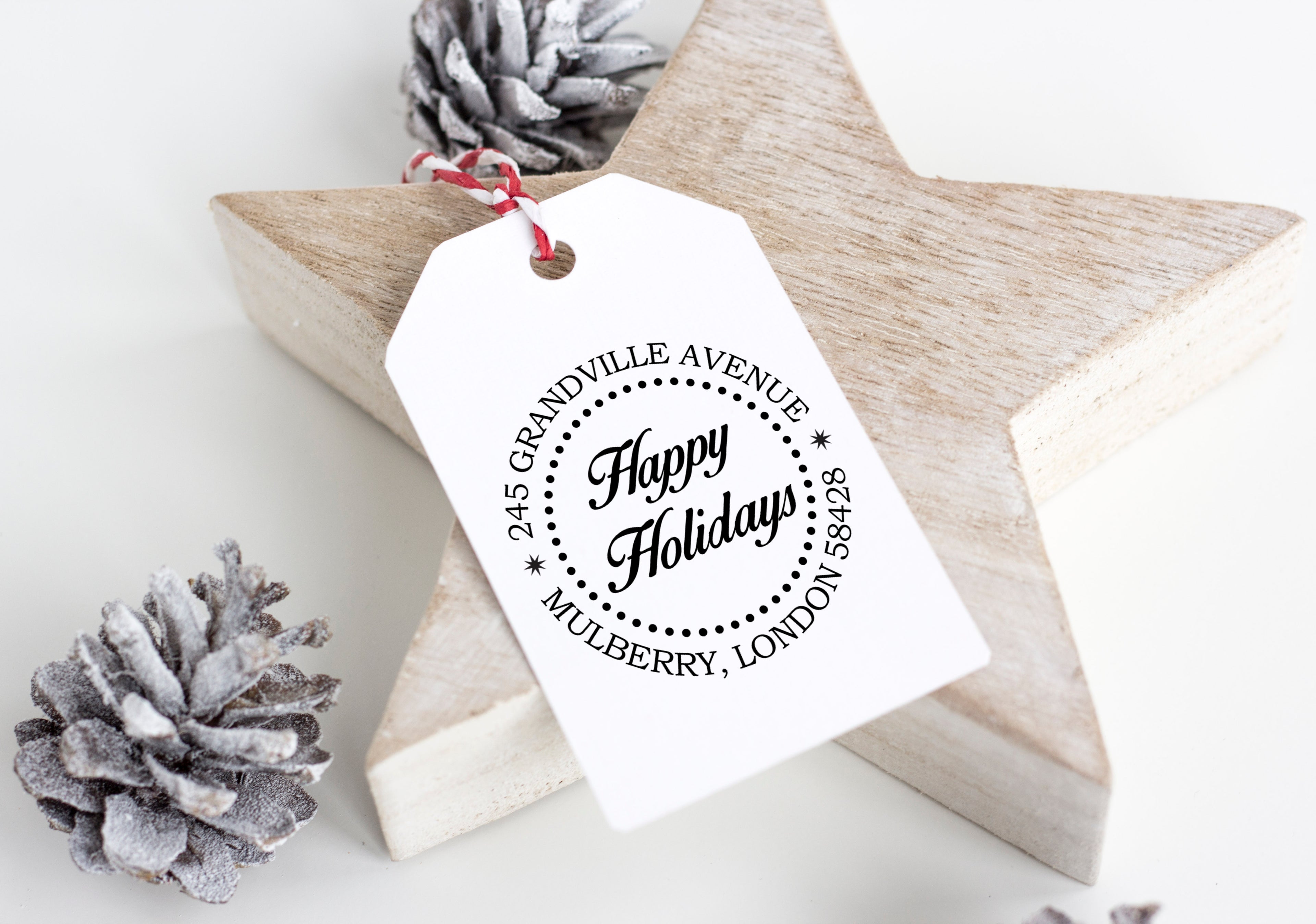 Stamp - Happy Holidays Address