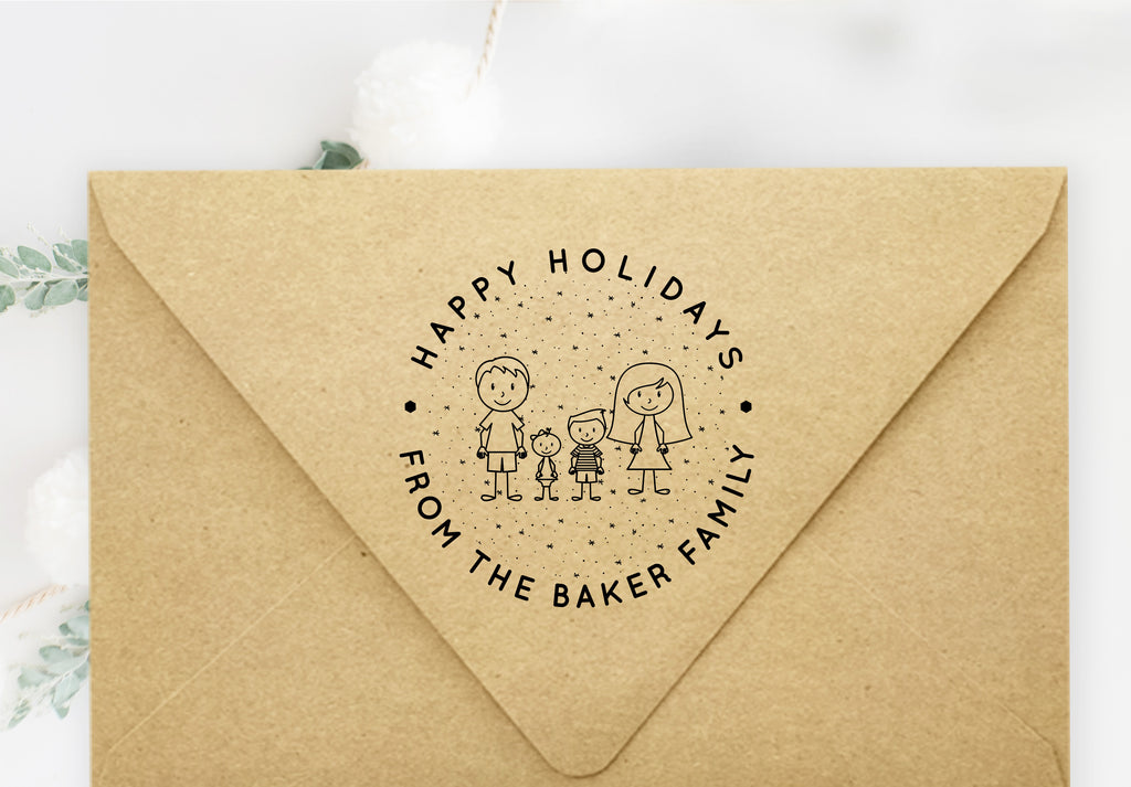Stamp - Family Caricatures