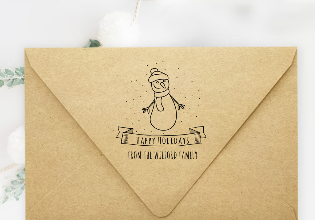Stamp - Snowing Snowman