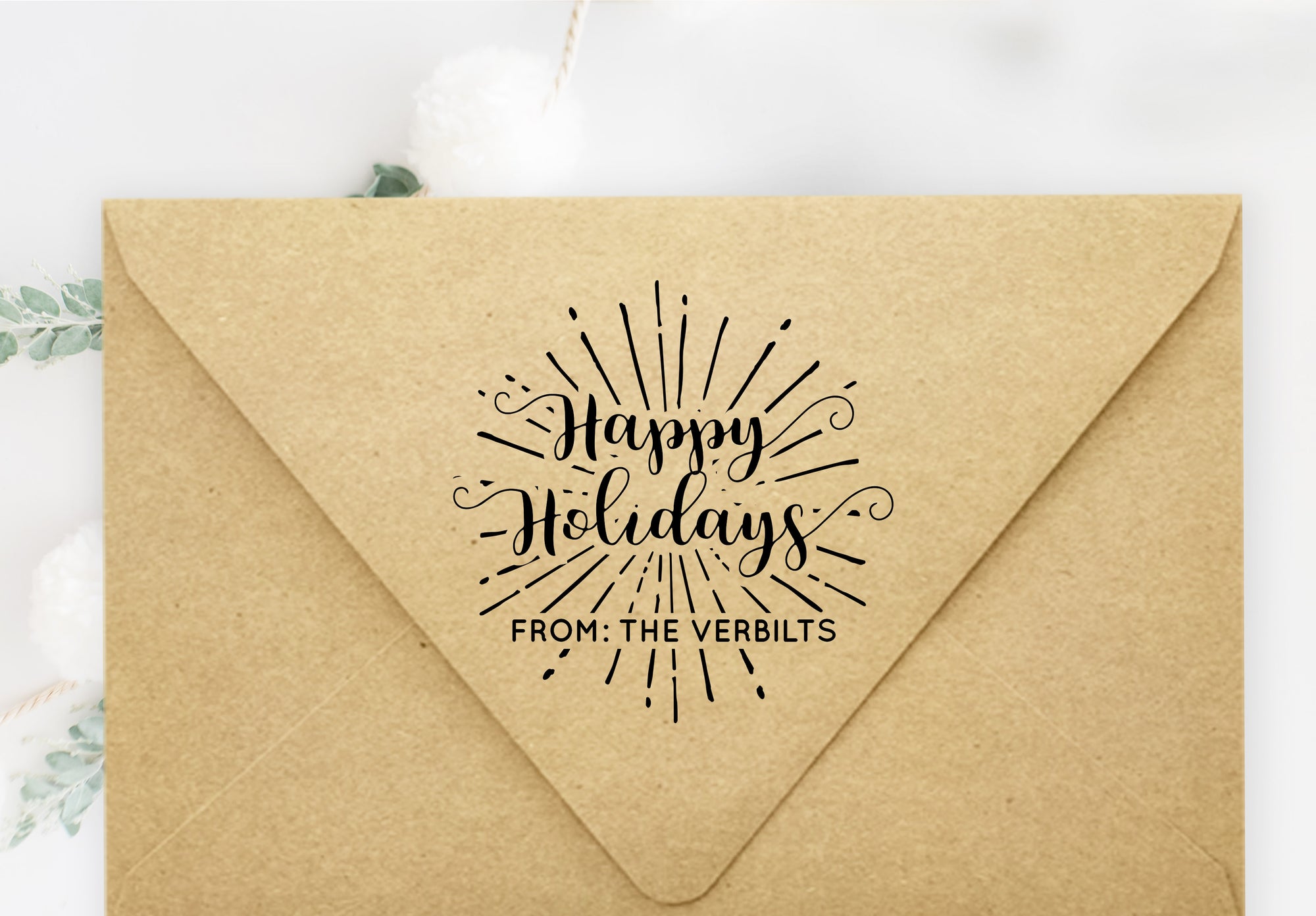 Stamp - Happy Holidays Fireworks