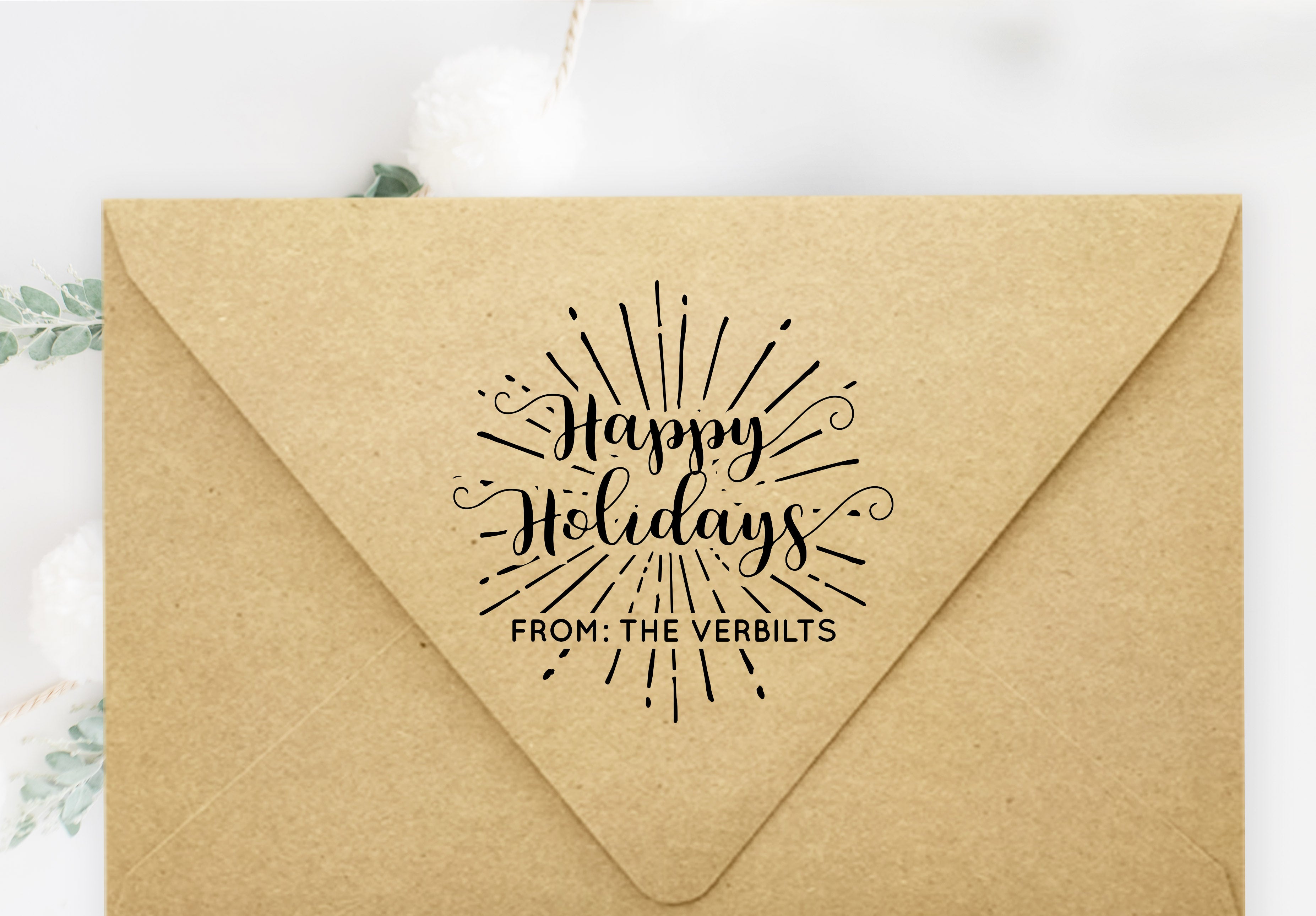 Stamp - Happy Holidays Fireworks