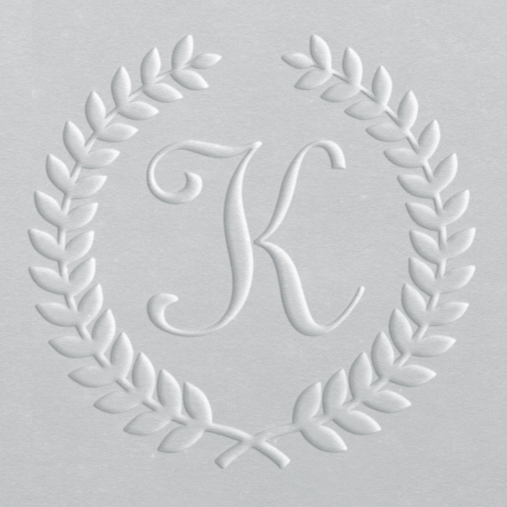 Embosser - Laurel Wreath Initial