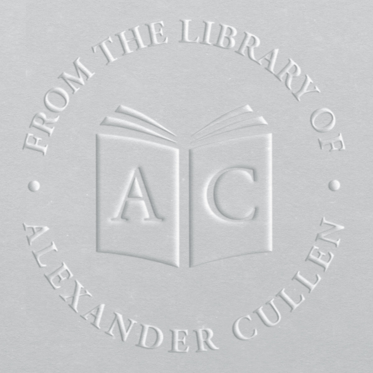 Book Embosser - Initials on Book Cover