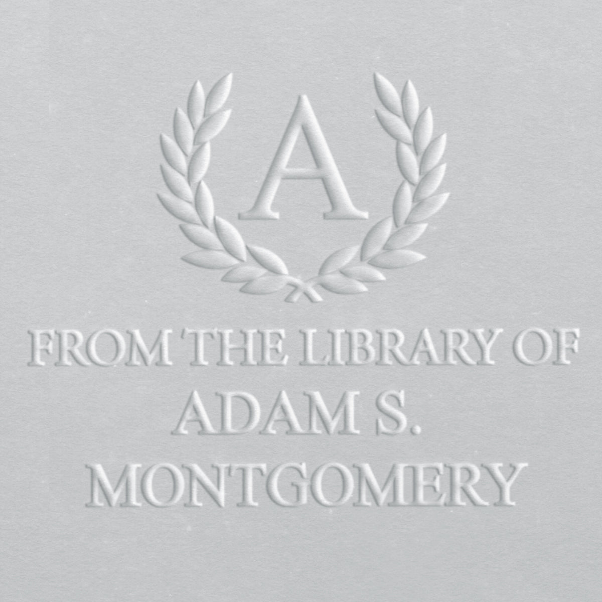 Book Embosser - Wreath Initial