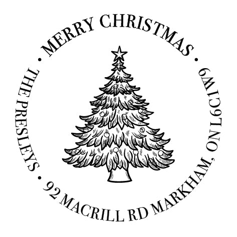 Stamp - Merry Christmas Tree