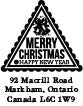Stamp - Happy Holidays Address Triangle